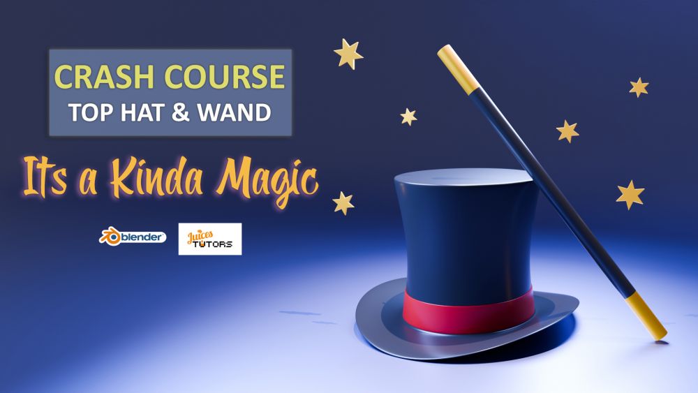 Let's Model a 3D Top Hat and Magic Wand in Blender